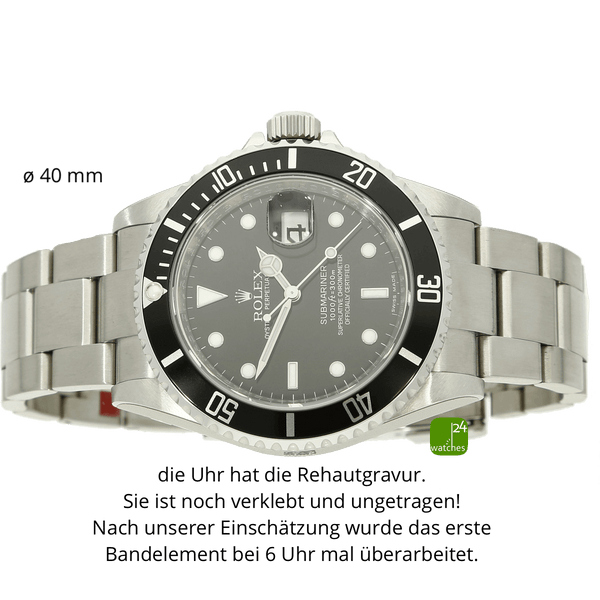 rolex Submariner date verklebt liegend