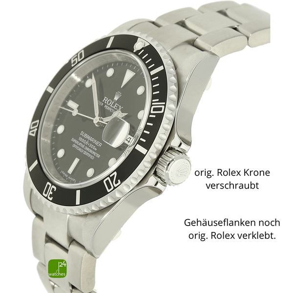 rolex Submariner date verklebt Gehaeuse rechts