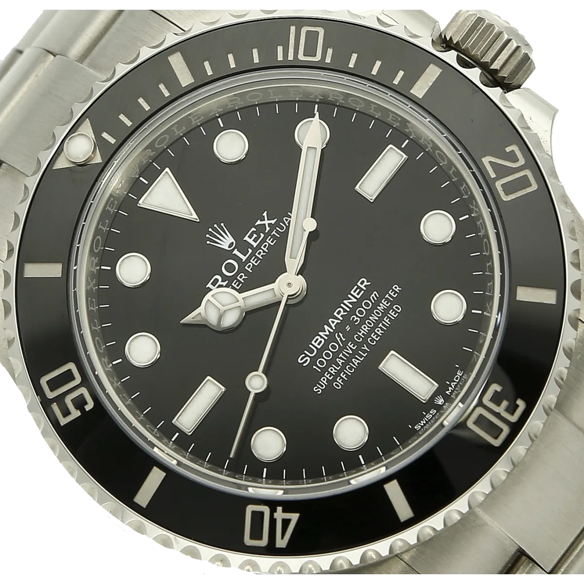 neu Rolex Submariner no Date 124060 Zifferblatt 