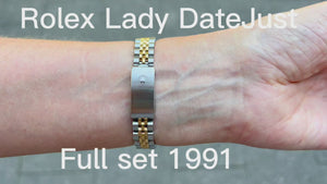 Rolex Lady Datejust Video von der Uhr am Handgelenk das sich um 180 Grad dreht
