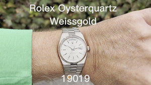 Rolex Oysterquartz Weissgold Day Date 19019 als Handgelenksdreher Video