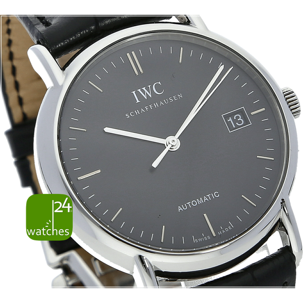 IWC Portofino Automatik 38 mm schwarz 3533 watches24.com