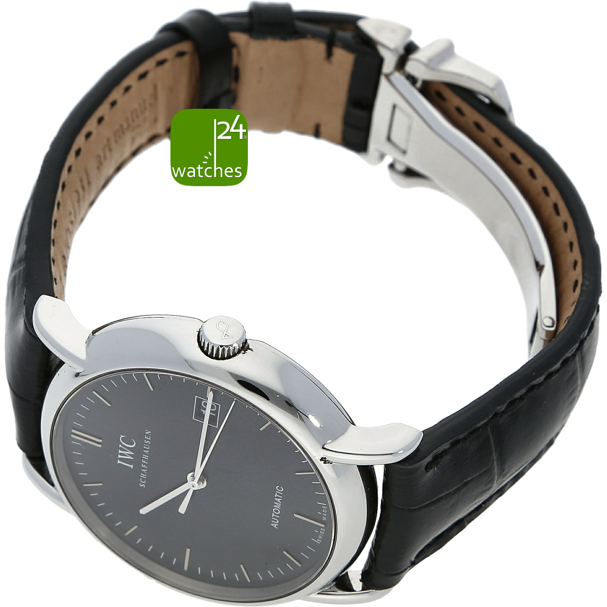 IWC Portofino Automatik 38 mm schwarz 3533 watches24.com