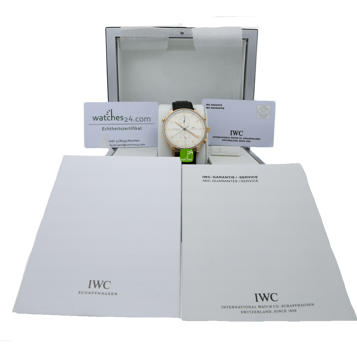 IWC Portugieser Rattrapante 750 ROTGOLD IW371203 B & P
