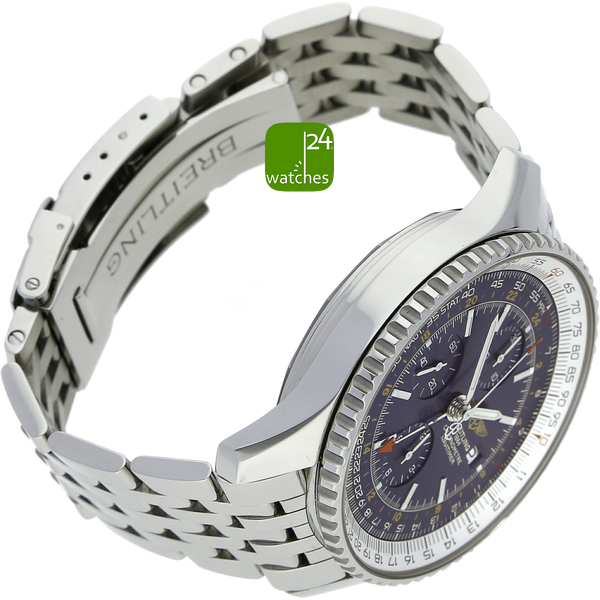 Breitling Navitimer World blau A24322 Papiere watches24.com